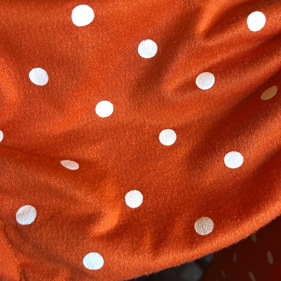 Handmade Red/Orange polka dot Off the shoulder dre - Picture 4 of 4